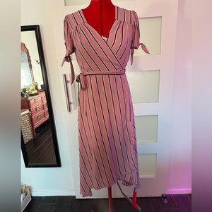 Pink and Navy GB Flowy Dress XS